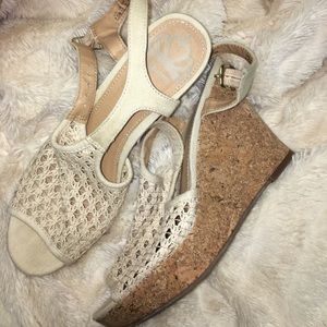Cream Cork Wedges